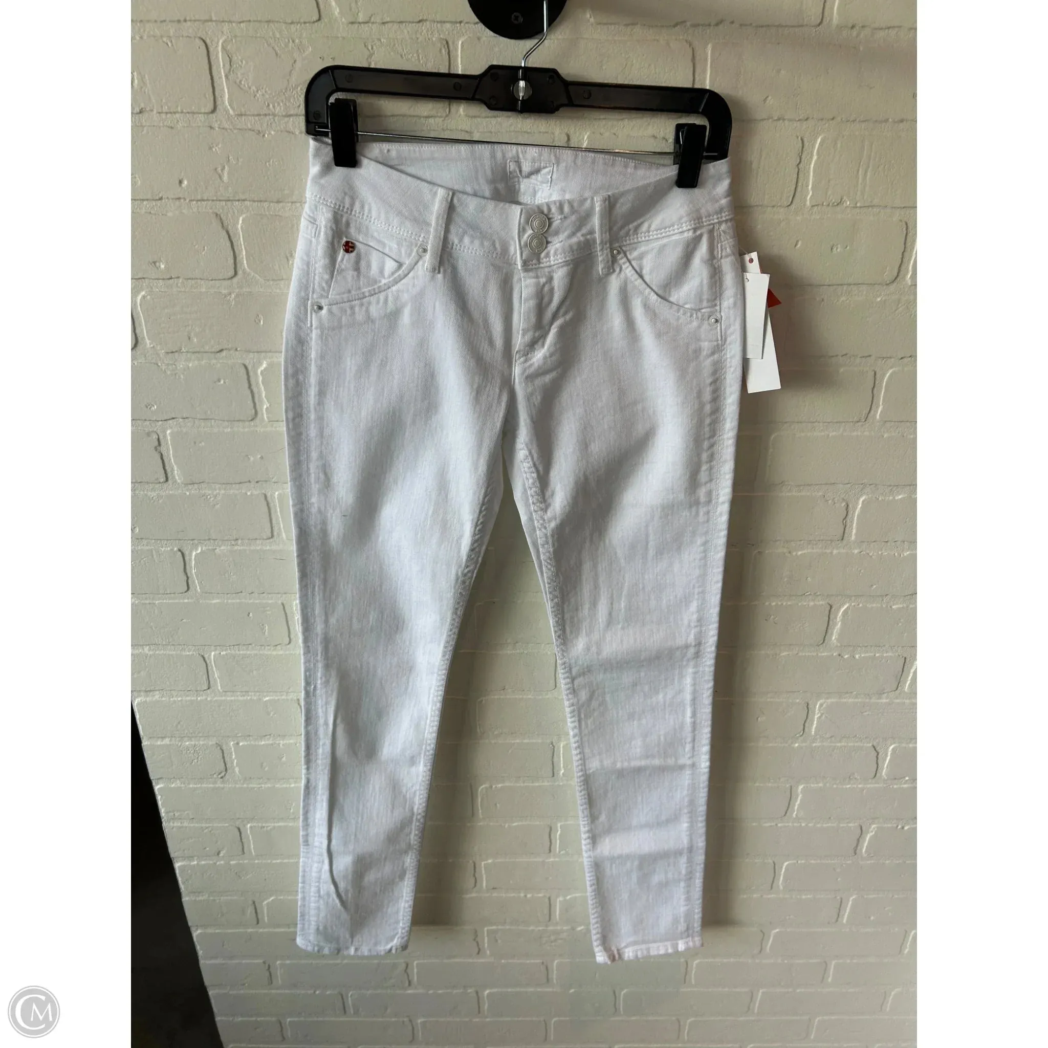 Jeans Skinny By Hudson In White Denim, Size: 2