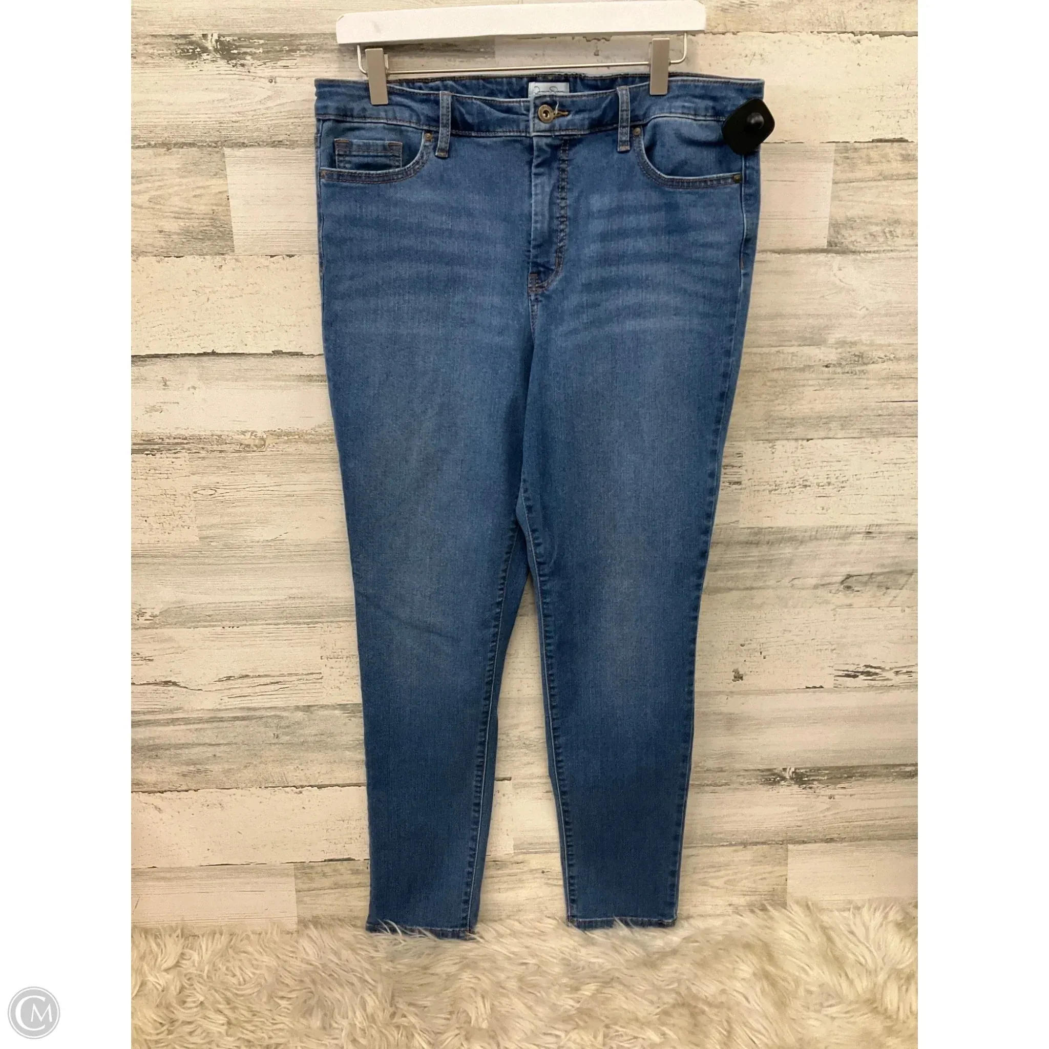 Jeans Skinny By Jessica Simpson In Blue Denim, Size: 14