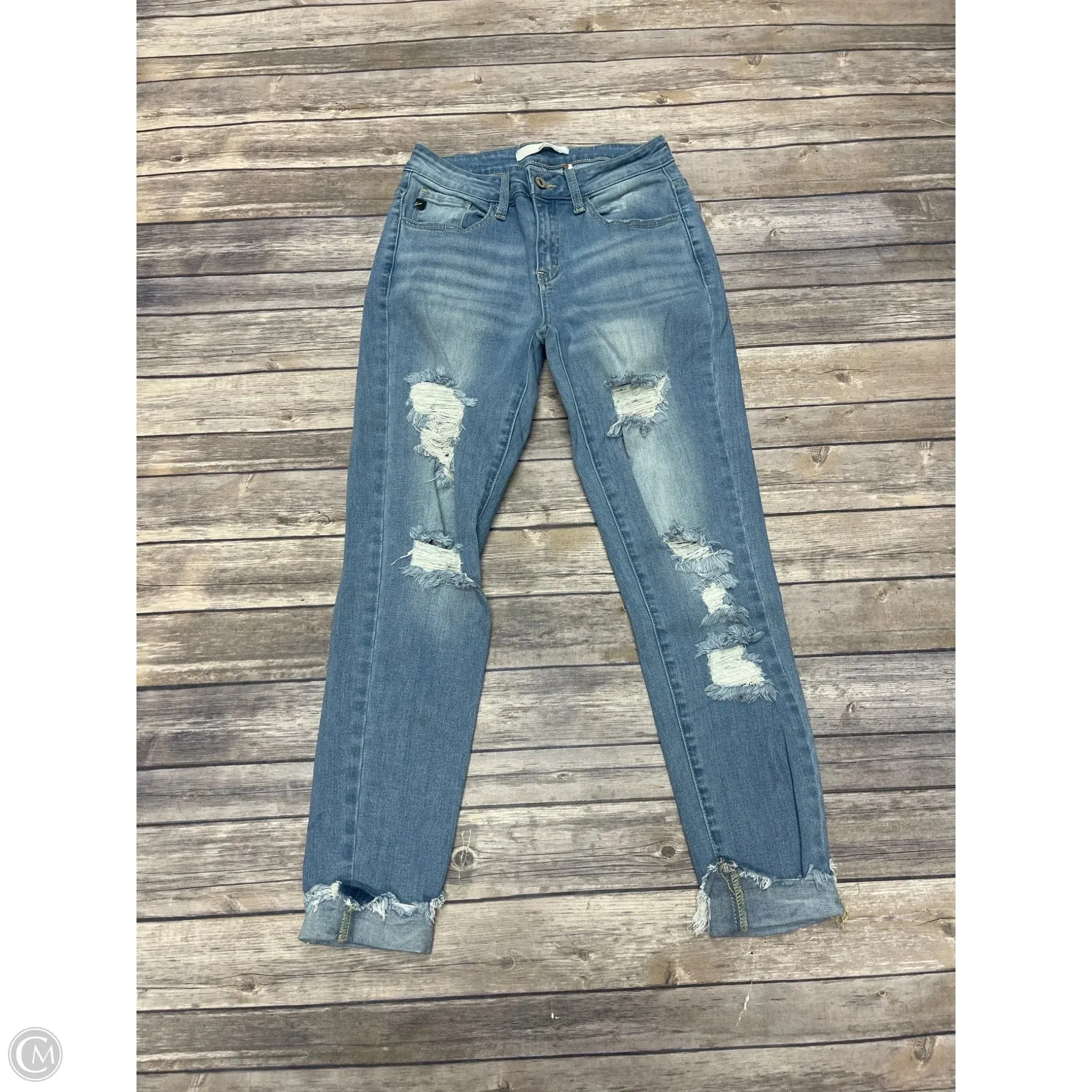Jeans Skinny By Kancan In Blue Denim, Size: 4