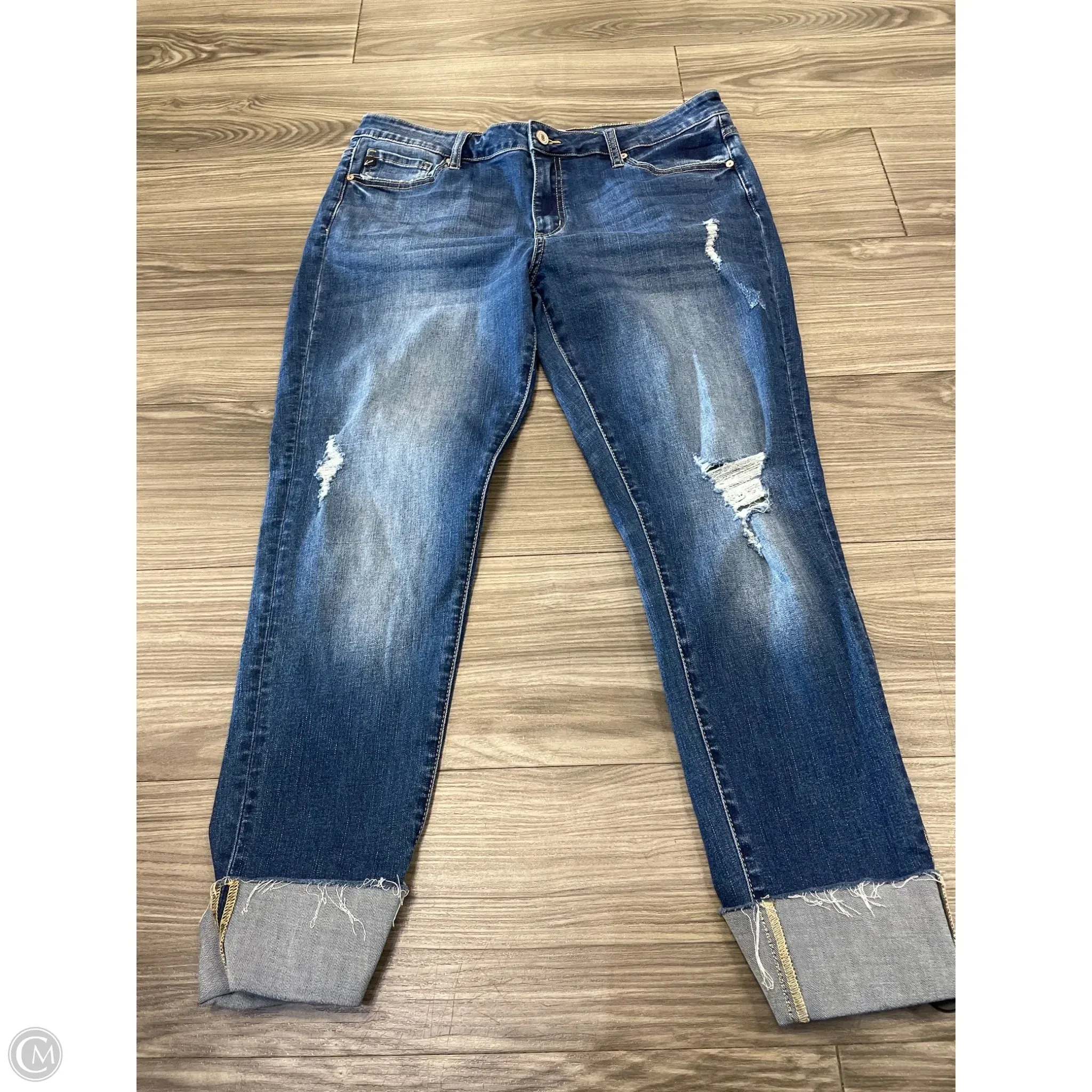 Jeans Skinny By Kancan In Blue, Size: 16