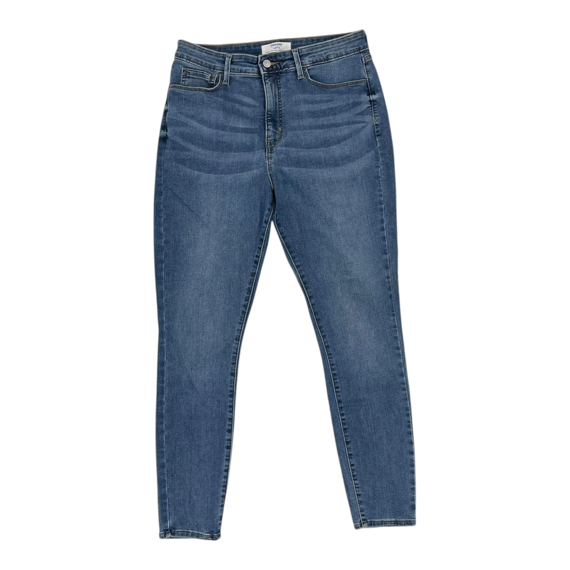 Jeans Skinny By Levis In Blue Denim, Size:12