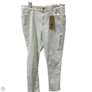 Jeans Skinny By Levis In White Denim, Size: 18