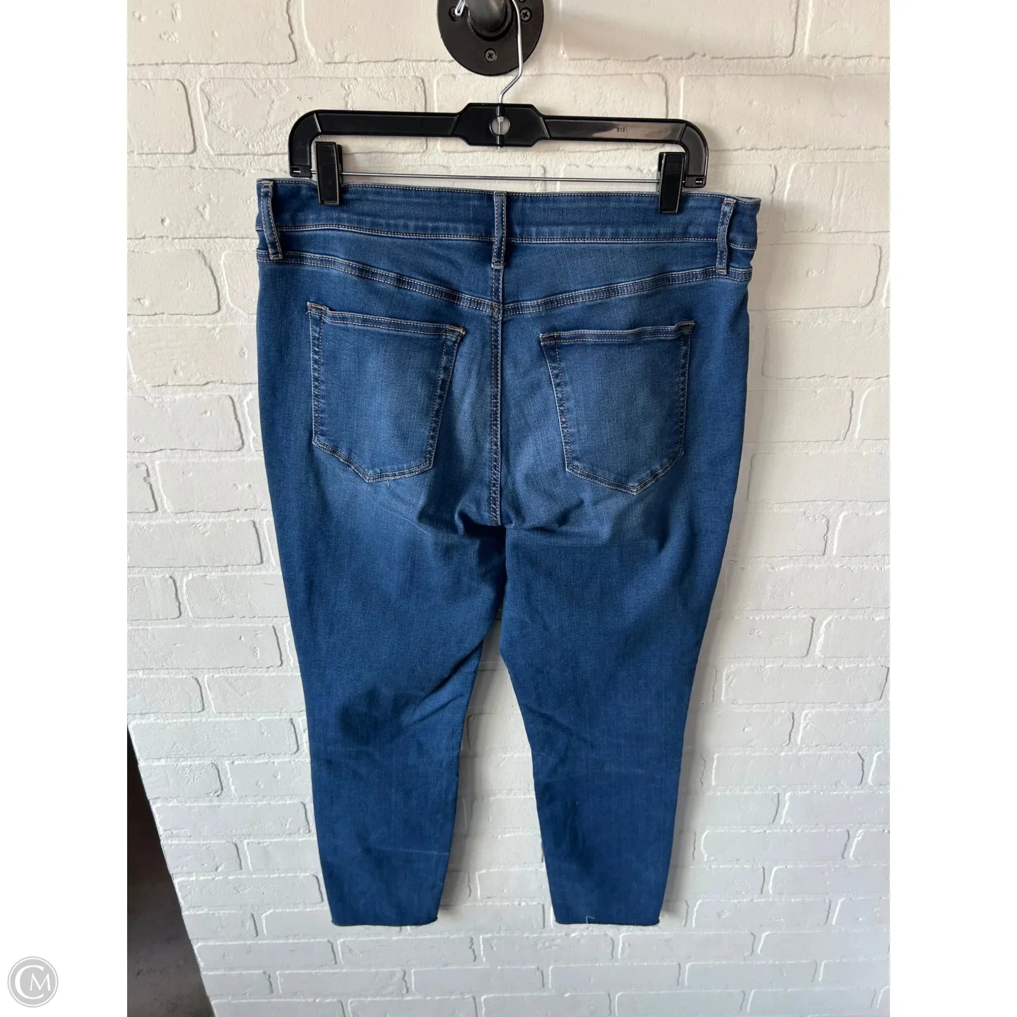 Jeans Skinny By Loft In Blue Denim, Size: 12