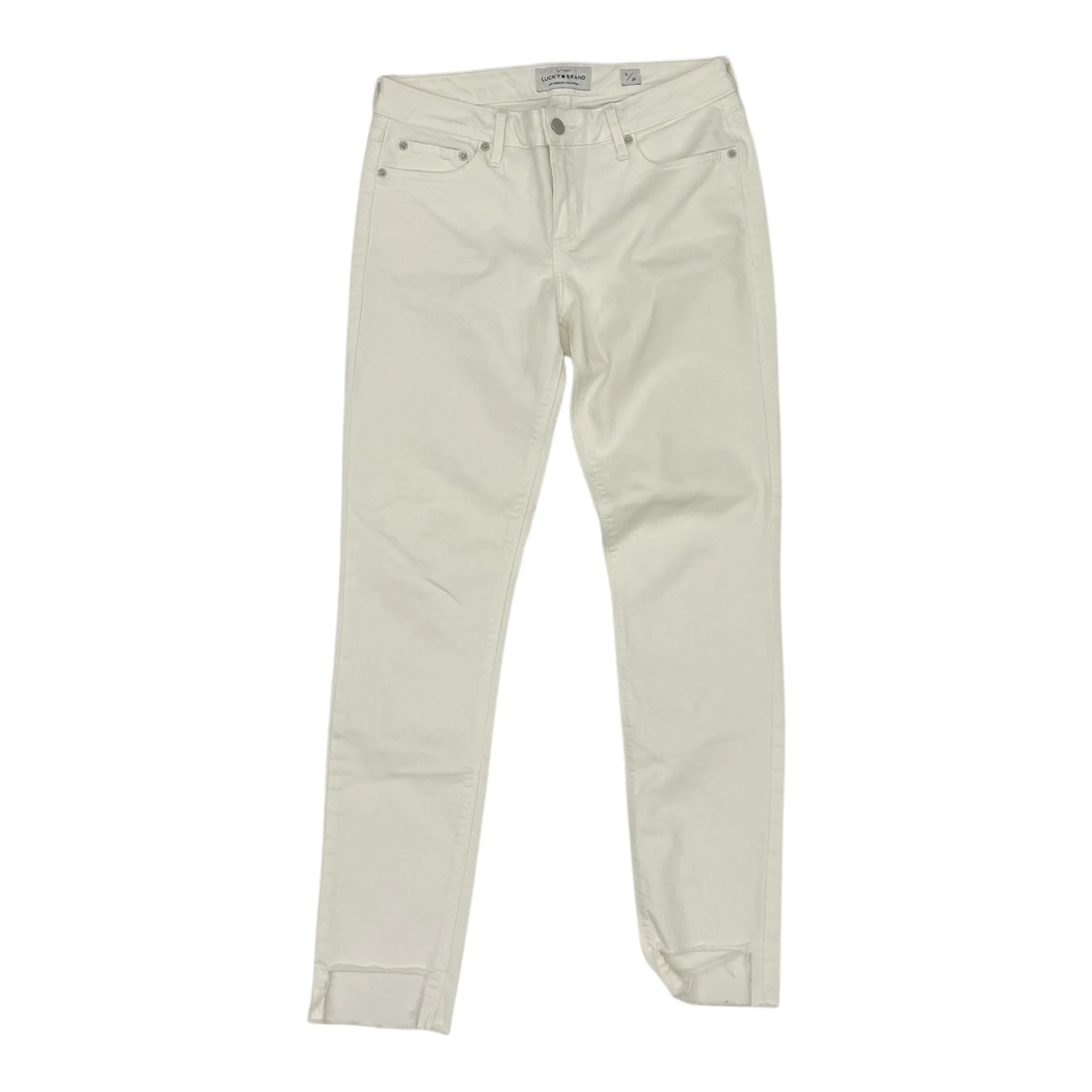 Jeans Skinny By Lucky Brand In White Denim, Size:6