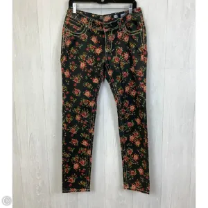 Jeans Skinny By Miss Me In Floral Print, Size: 10
