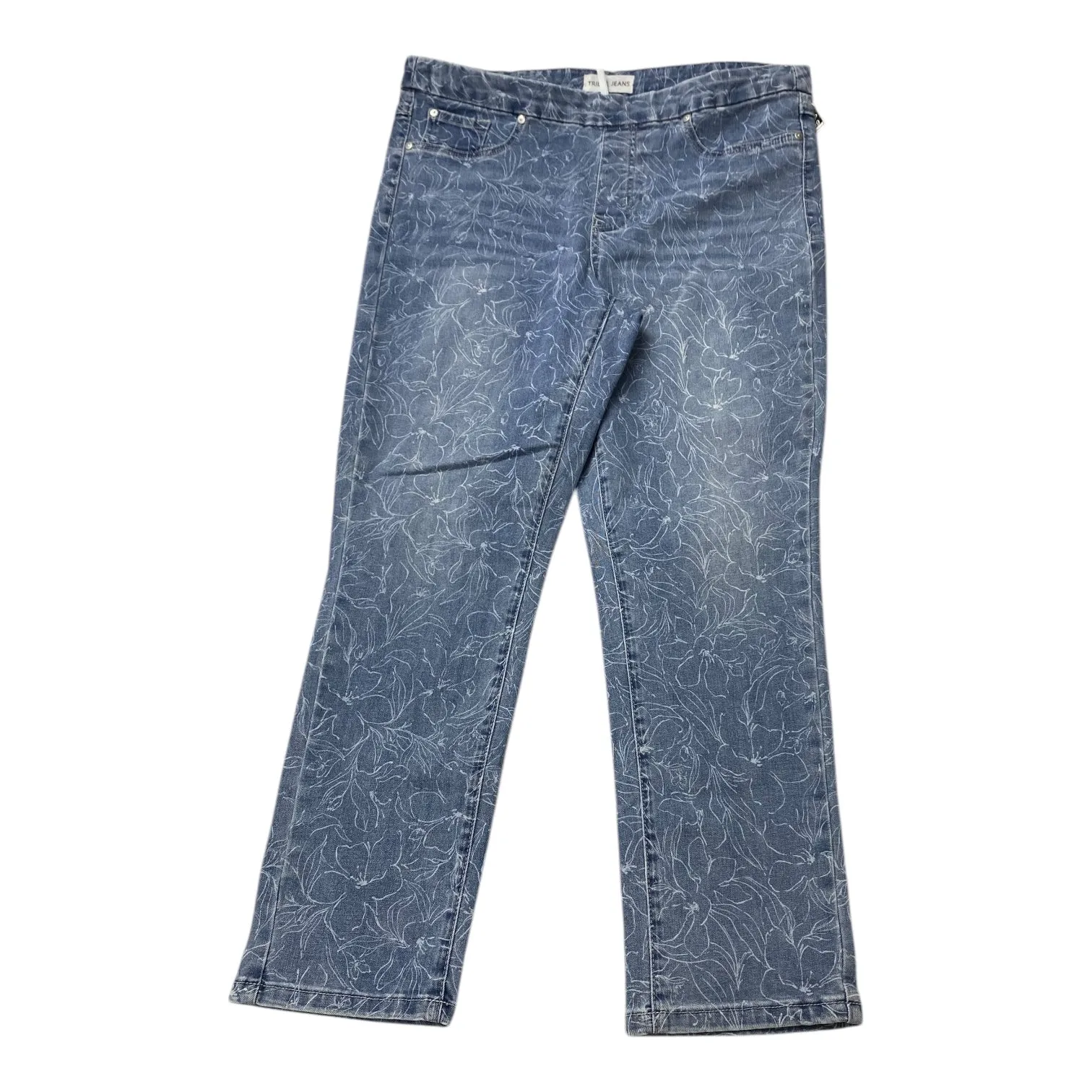 Jeans Skinny By Tribal In Blue Denim, Size:12