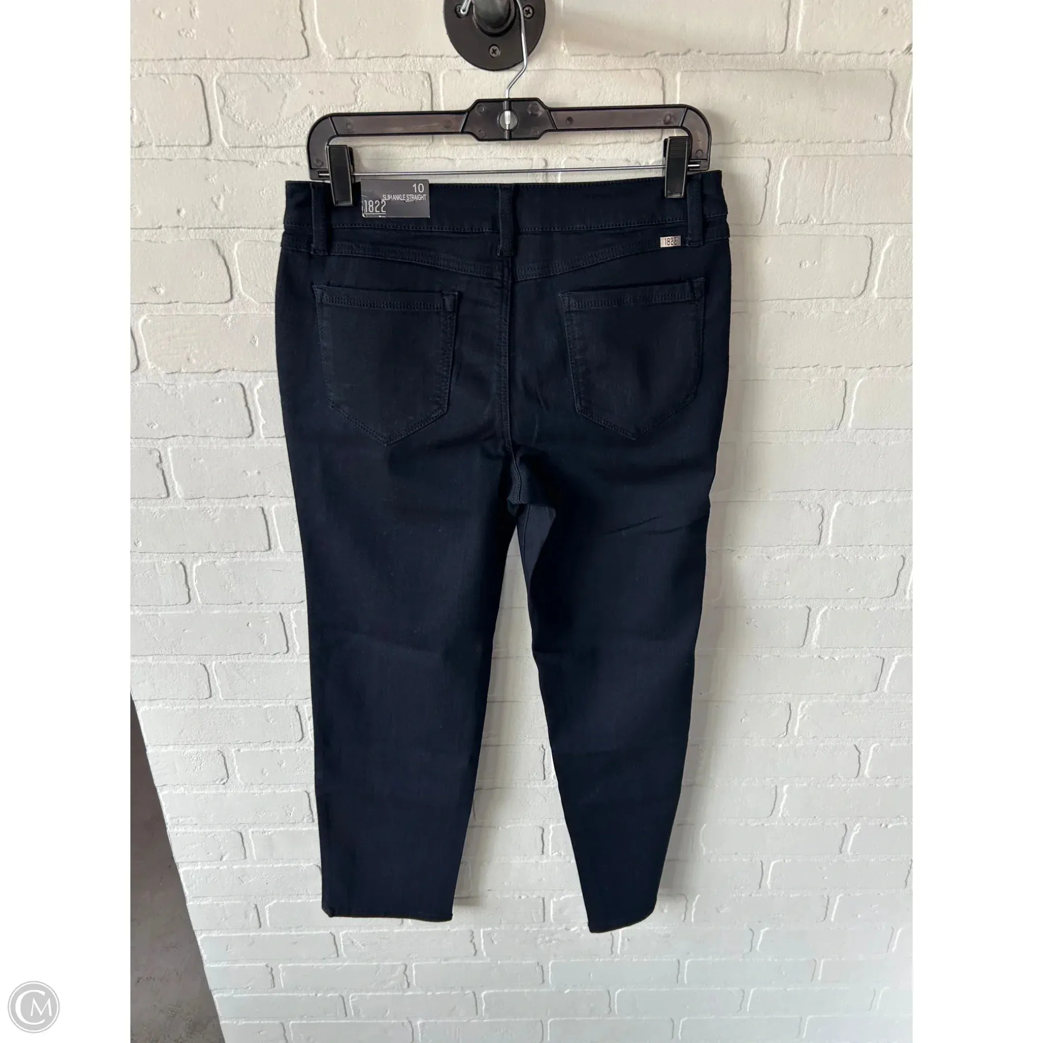 Jeans Straight By 1822 Denim In Black Denim, Size: 10