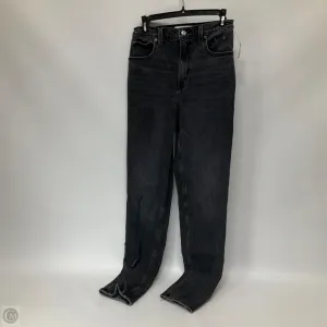 Jeans Straight By Abercrombie And Fitch In Black Denim, Size: 2