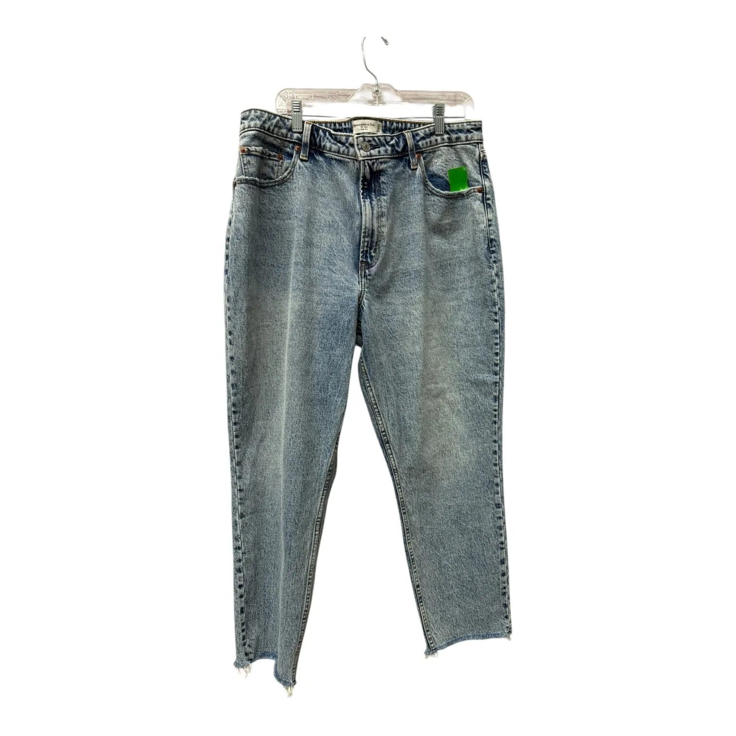 Jeans Straight By Abercrombie And Fitch In Blue, Size:16