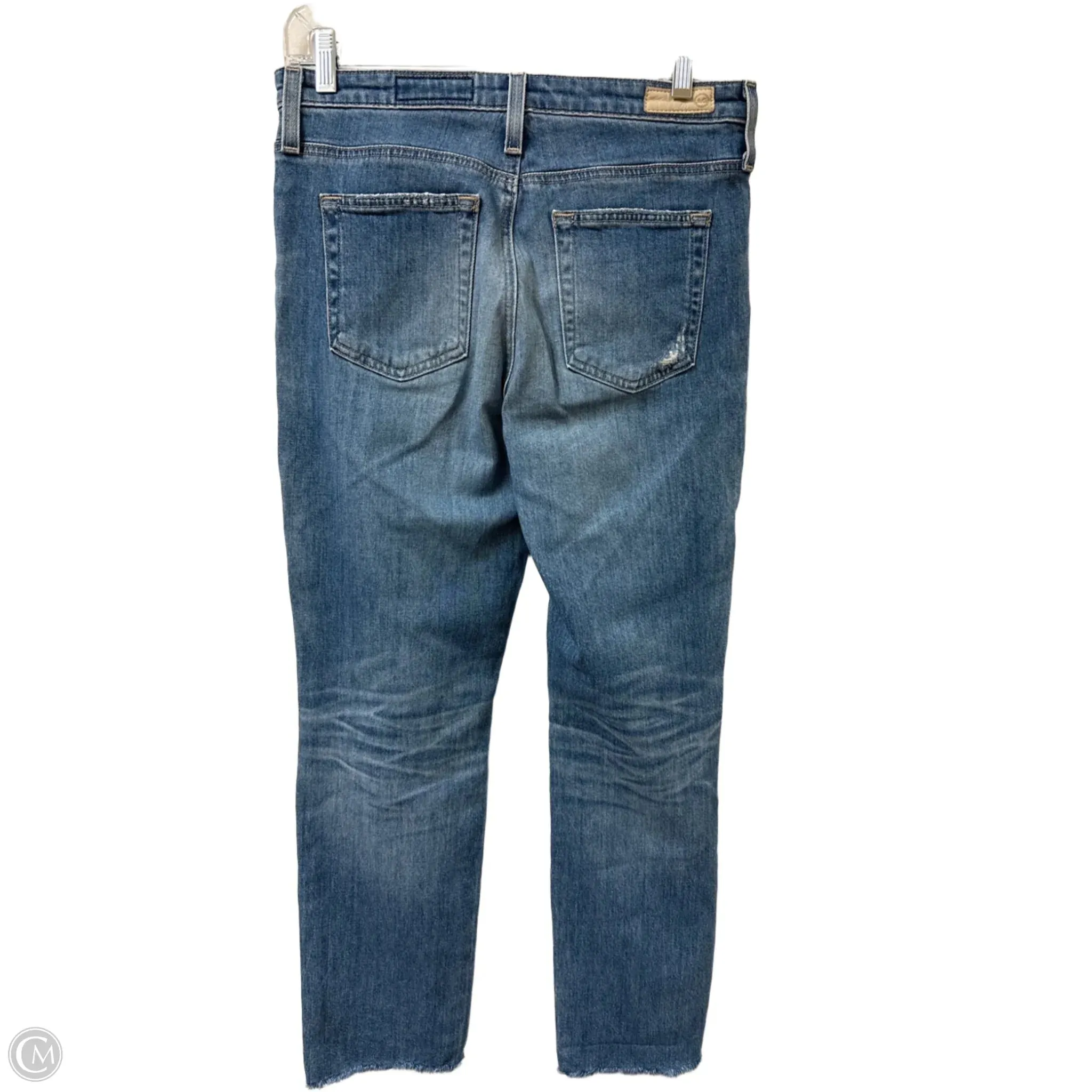 Jeans Straight By Adriano Goldschmied In Blue Denim, Size: 8