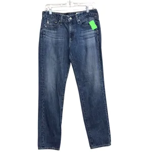 Jeans Straight By Adriano Goldschmied In Blue Denim, Size:4