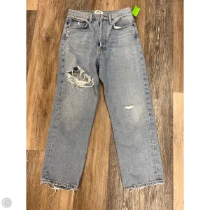 Jeans Straight By Agolde In Blue Denim, Size: 1/25