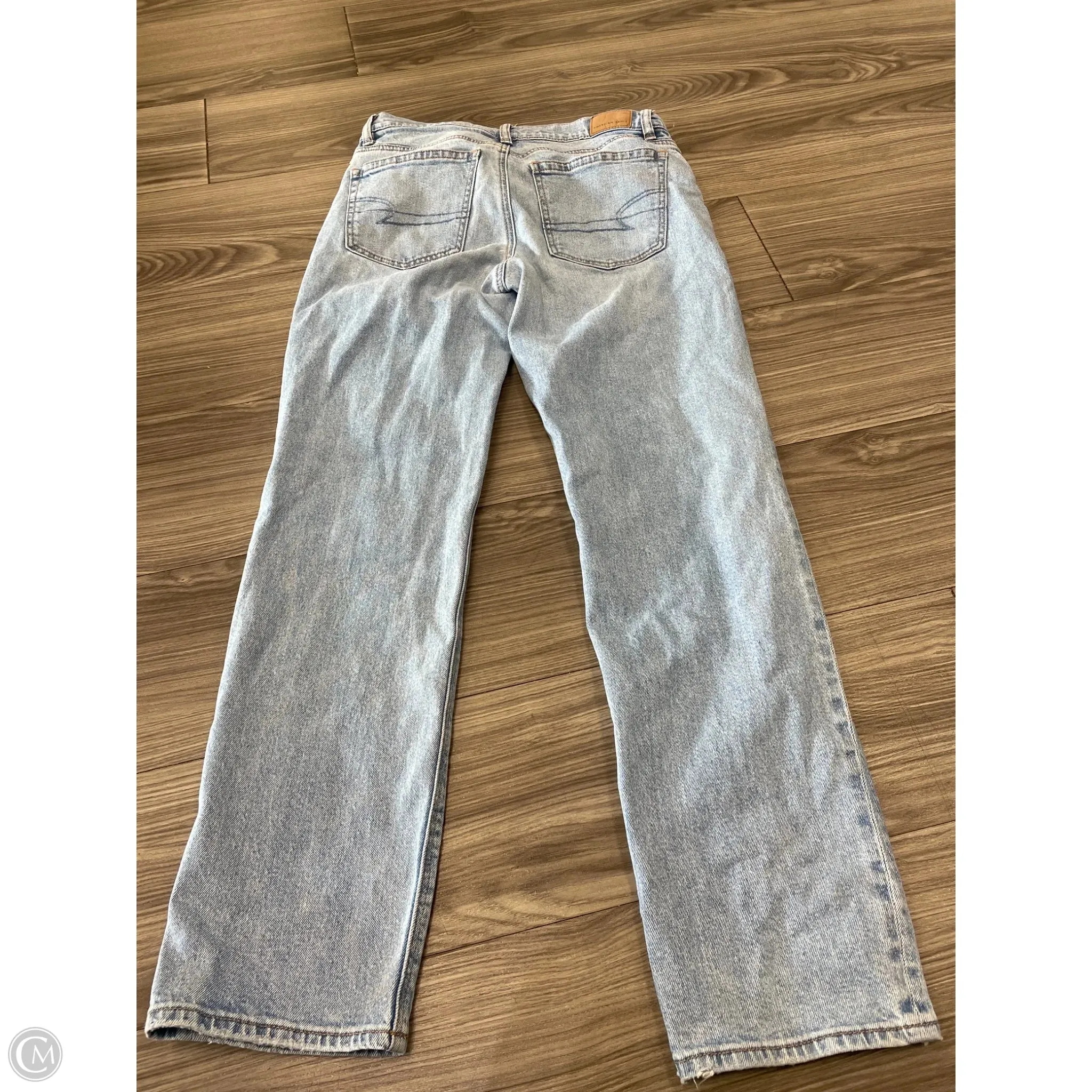 Jeans Straight By American Eagle In Blue, Size: 4