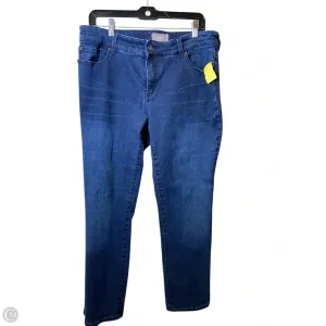 Jeans Straight By Chicos In Blue, Size: 14