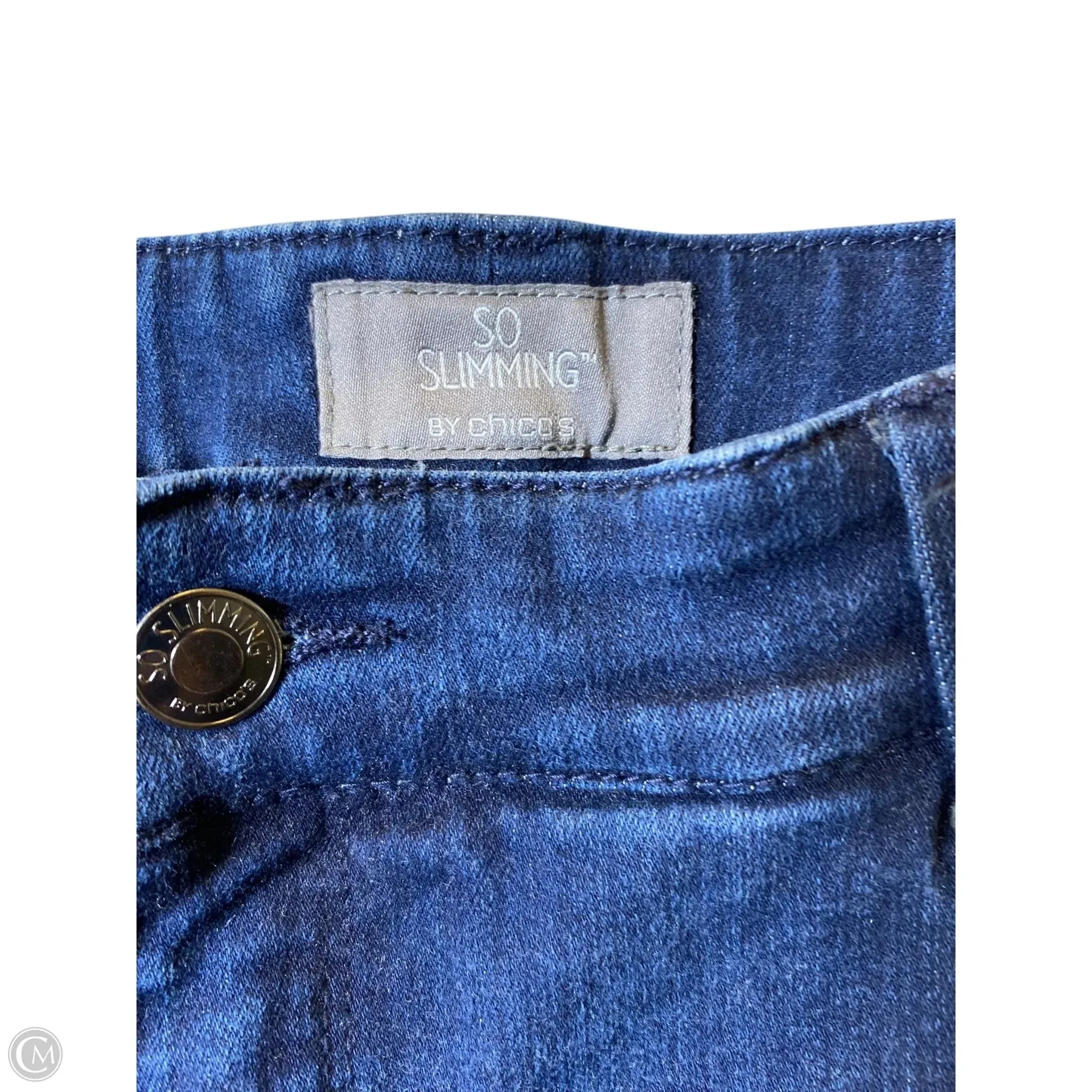 Jeans Straight By Chicos In Blue, Size: 14