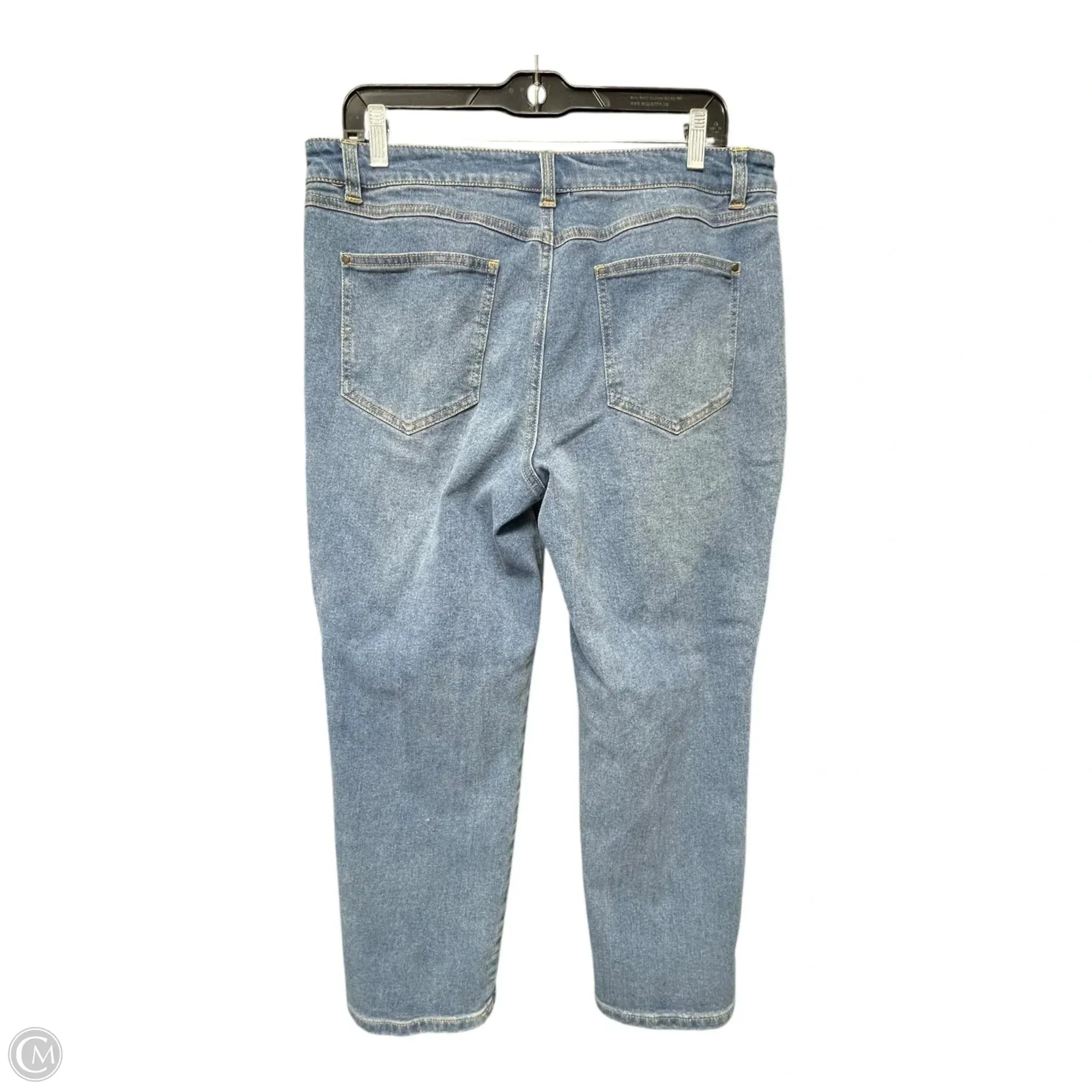 Jeans Straight By Coldwater Creek In Floral Print, Size: 14p
