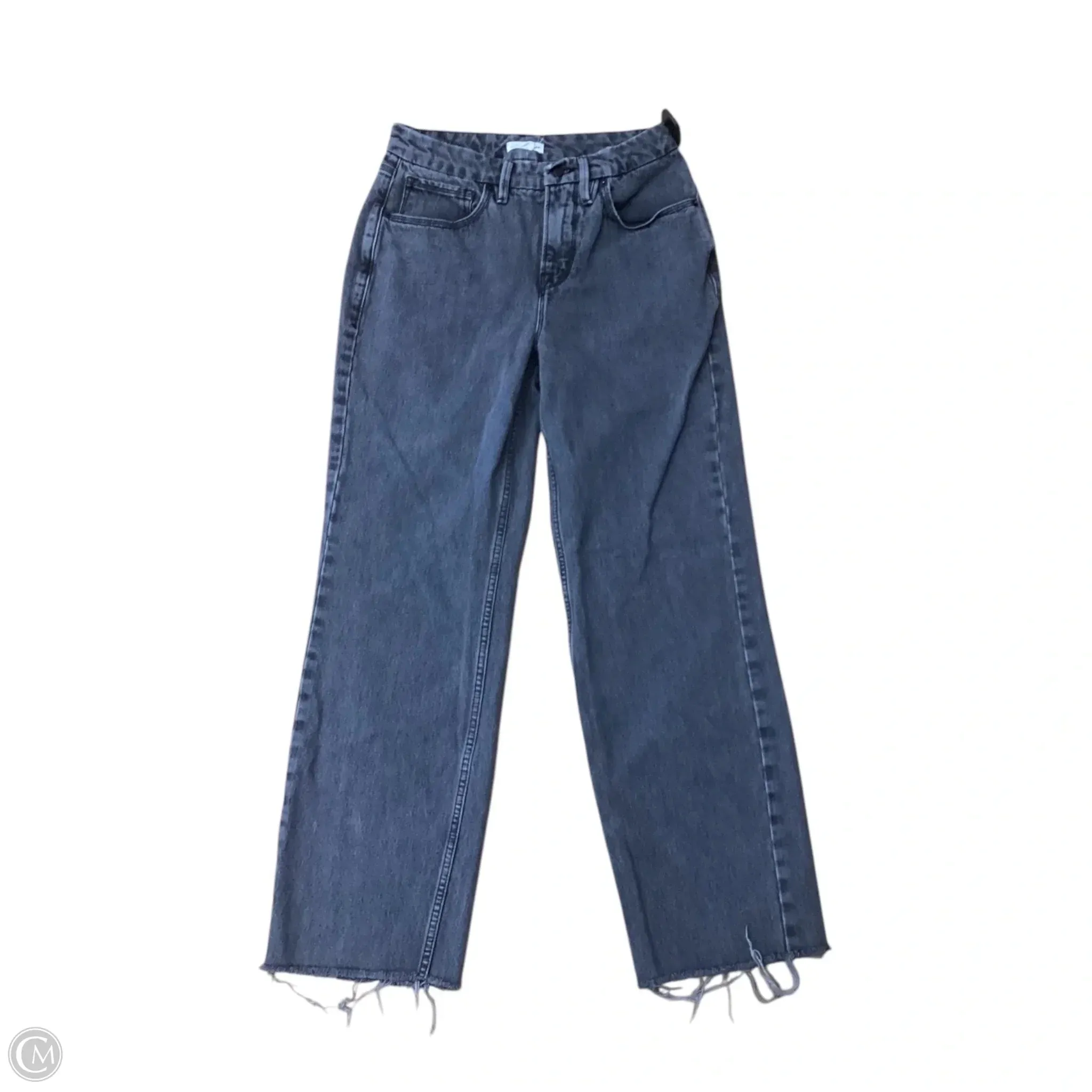 Jeans Straight By Good American In Black, Size: 2