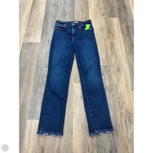 Jeans Straight By Good American In Blue Denim, Size: 4