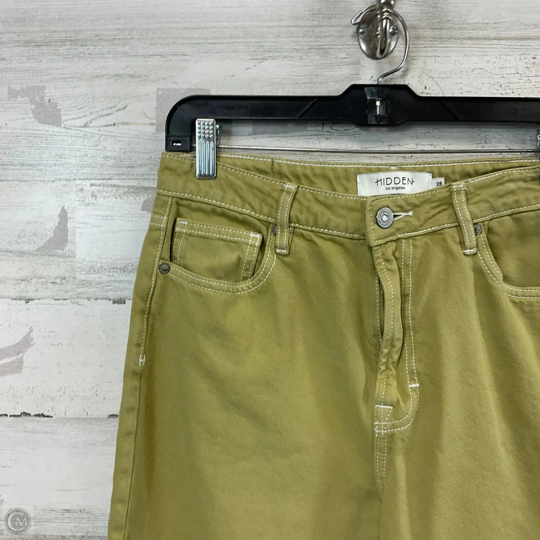 Jeans Straight By HIDDEN In Green Denim, Size: 6