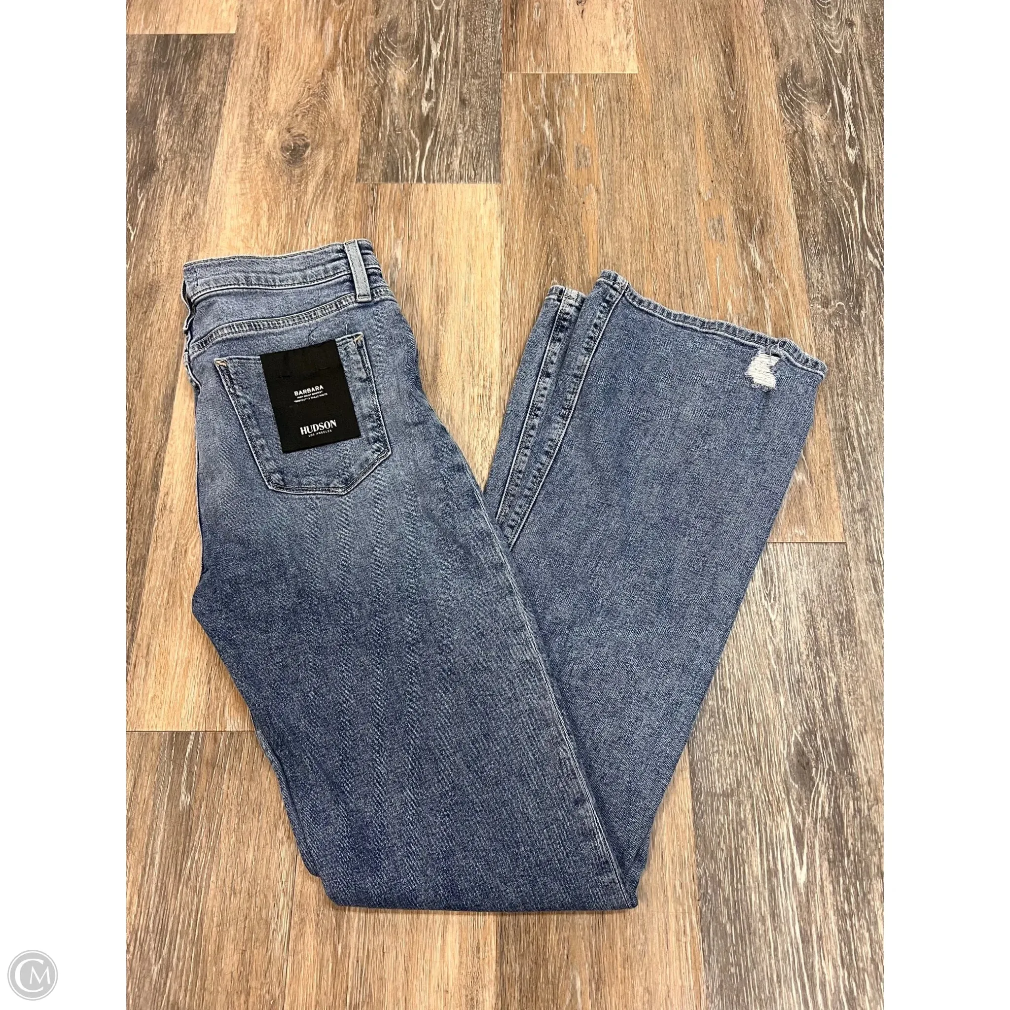 Jeans Straight By Hudson In Blue Denim, Size: 10/30