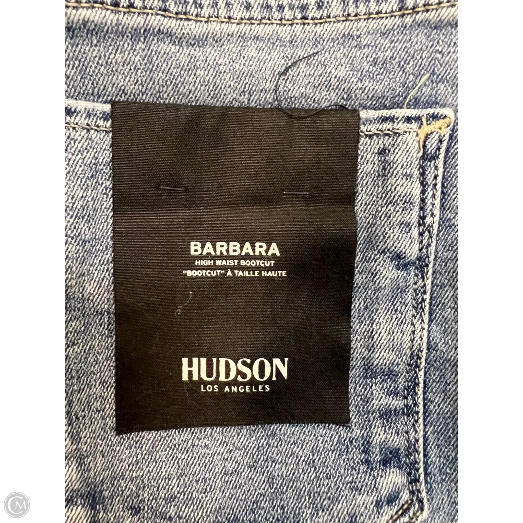 Jeans Straight By Hudson In Blue Denim, Size: 10/30