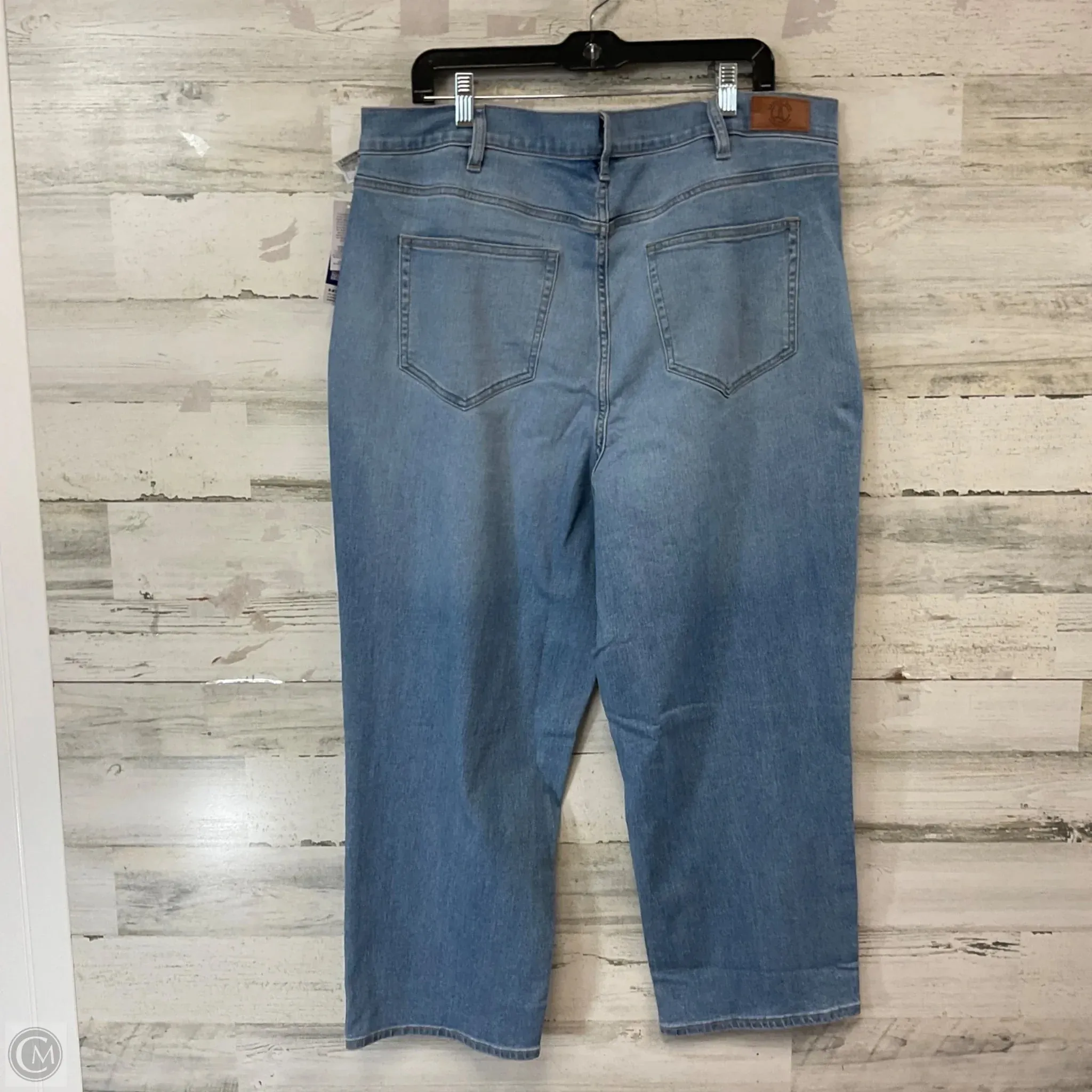 Jeans Straight By Lands End In Blue Denim, Size: 22