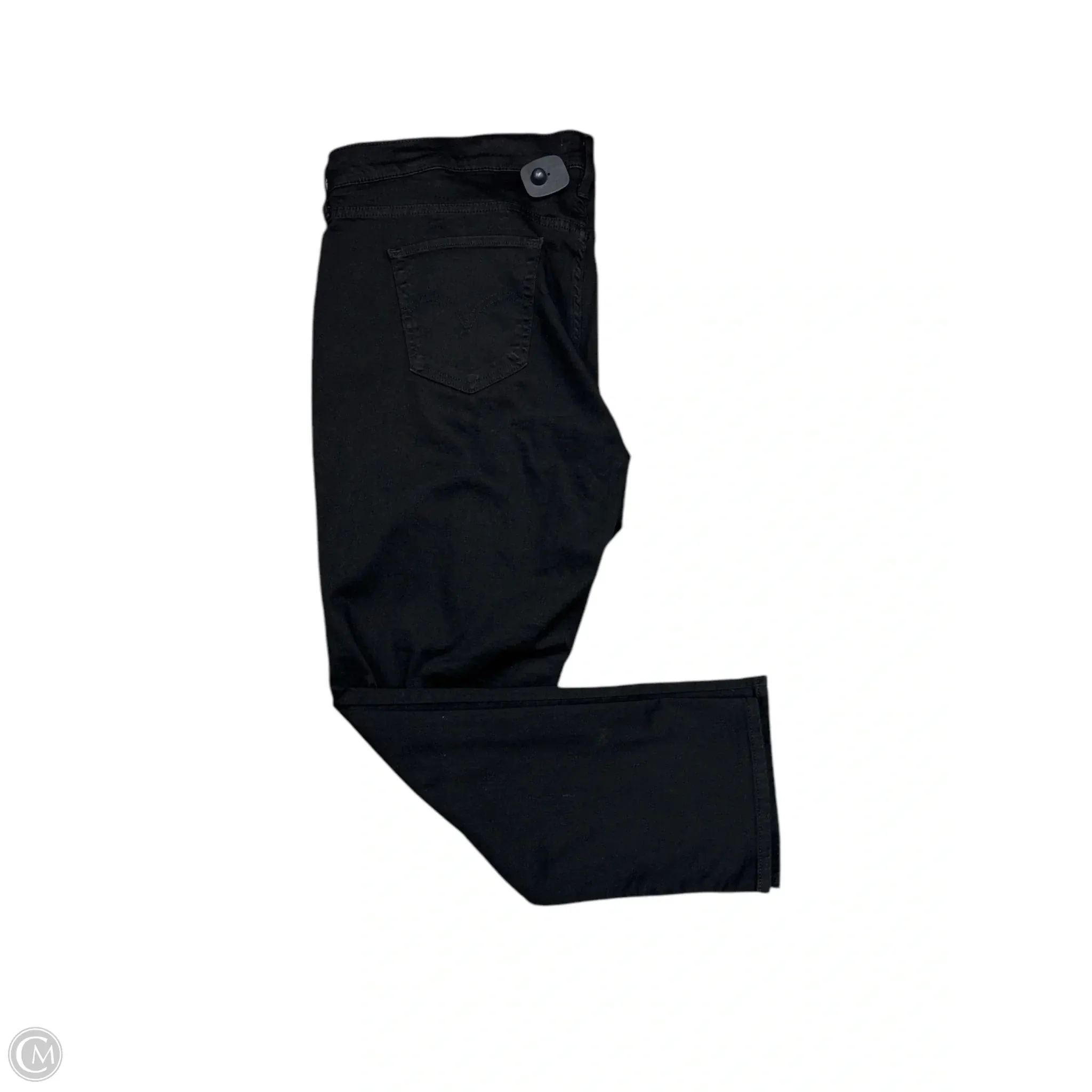Jeans Straight By Levis In Black Denim, Size: 20