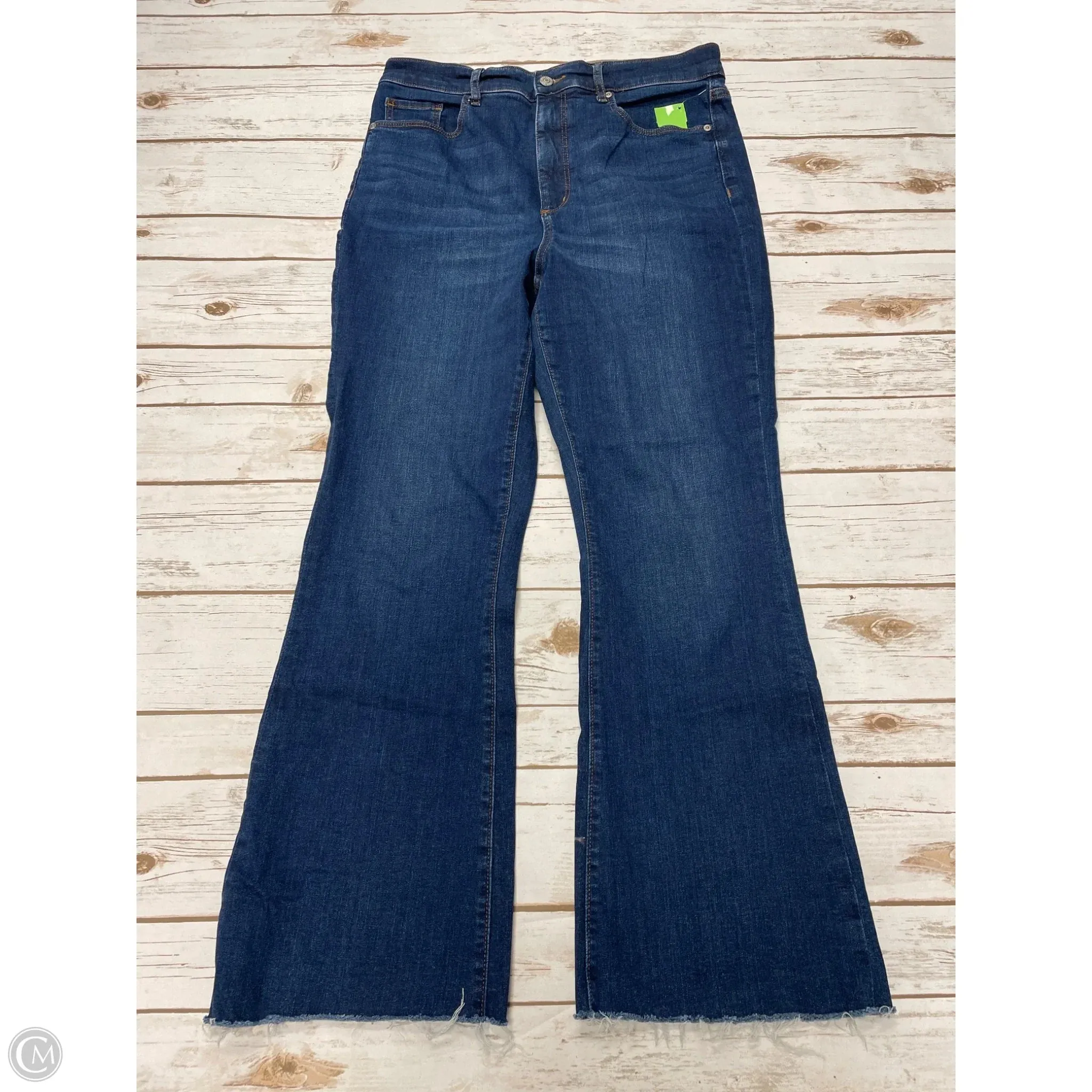 Jeans Straight By Loft In Blue Denim, Size: 12