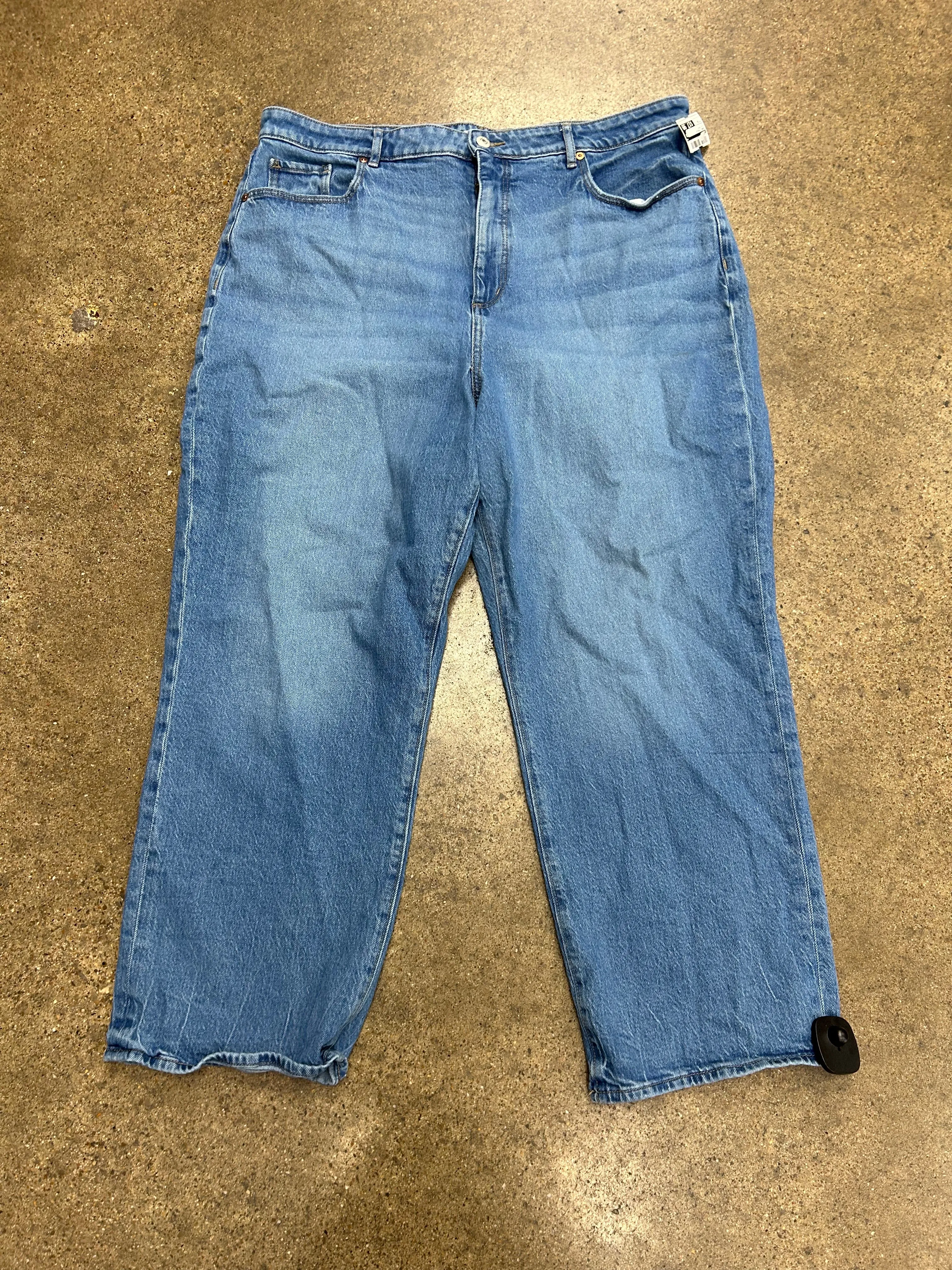 Jeans Straight By Loft In Blue Denim, Size:18