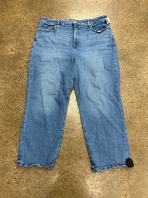 Jeans Straight By Loft In Blue Denim, Size:18