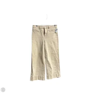 Jeans Straight By Loft In Cream Denim, Size: 4