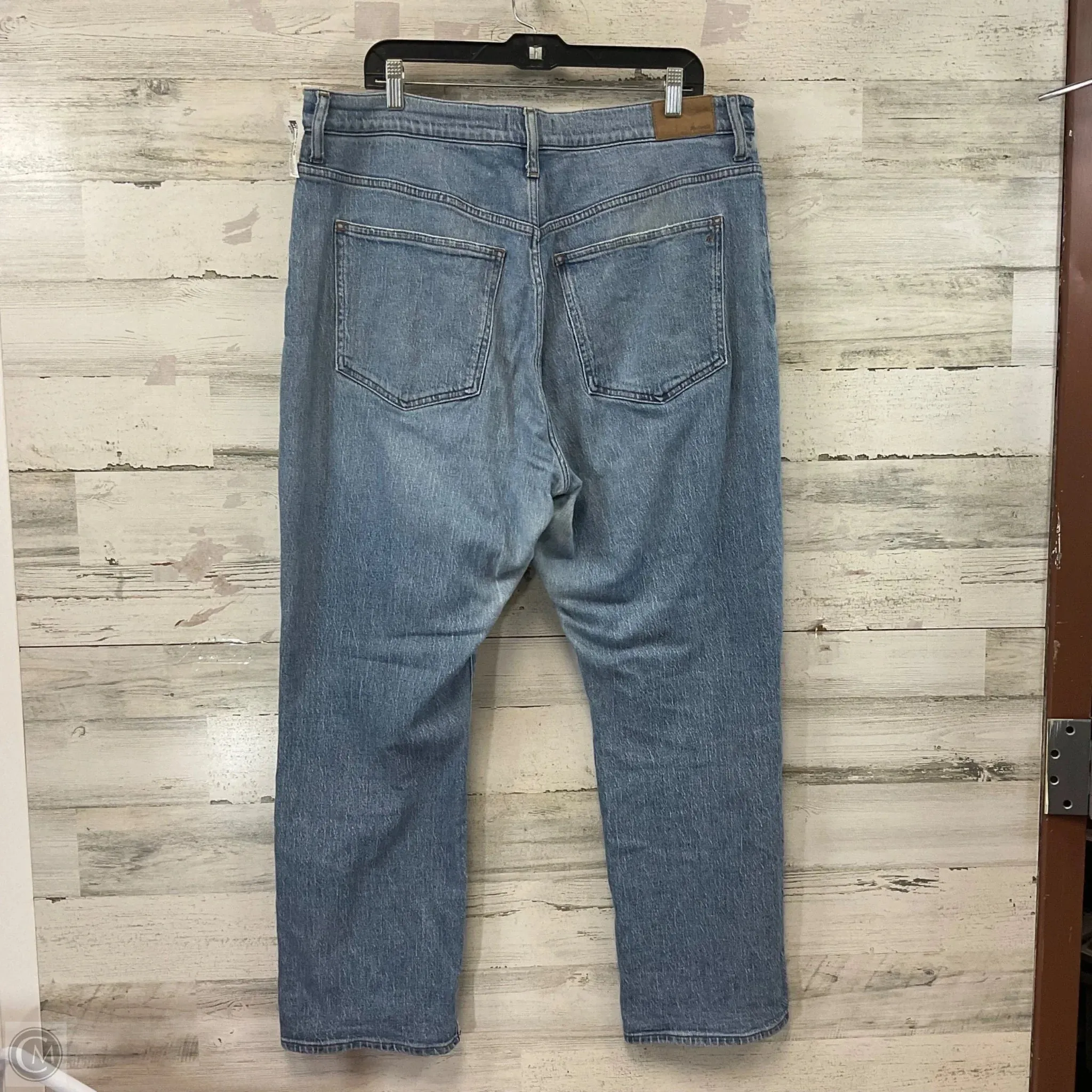 Jeans Straight By Madewell In Blue Denim, Size: 16
