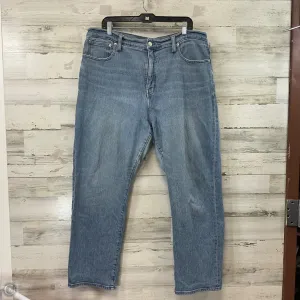 Jeans Straight By Madewell In Blue Denim, Size: 16