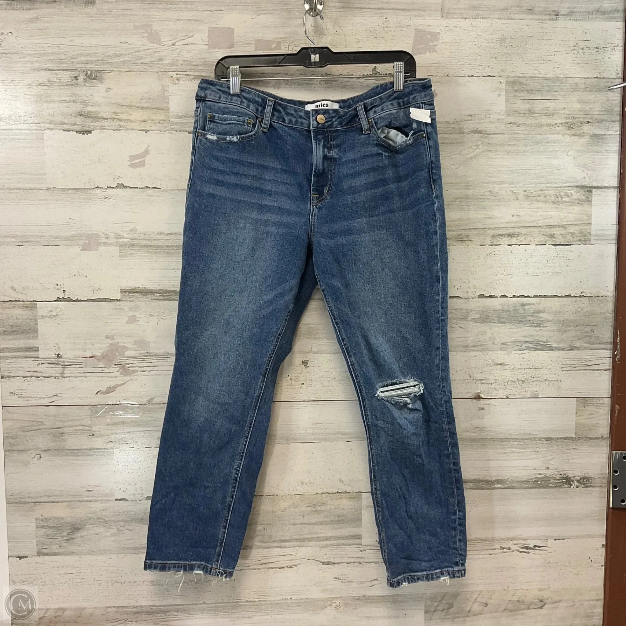 Jeans Straight By Mica In Blue, Size: 14