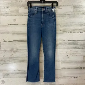 Jeans Straight By Mother Jeans In Blue Denim, Size: 0