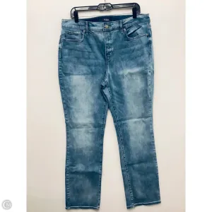 Jeans Straight By Not Your Daughters Jeans In Blue Denim, Size: 16
