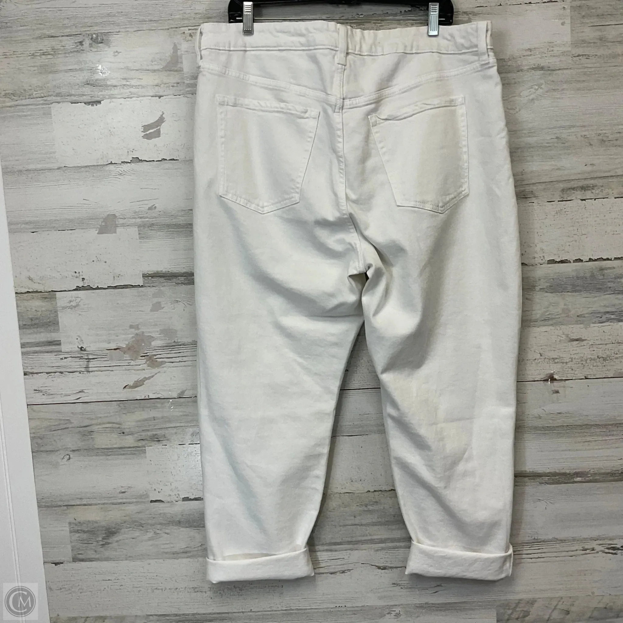 Jeans Straight By Old Navy In White Denim, Size: 16