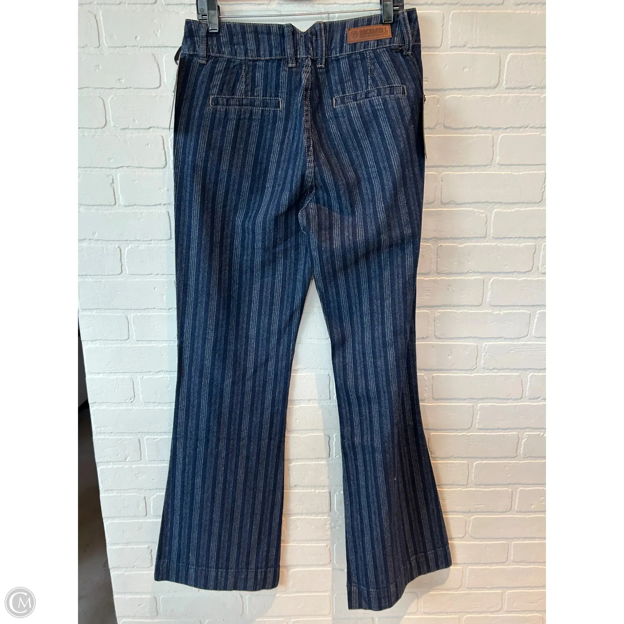 Jeans Straight By ROCK&ROLL In Blue Denim, Size: 6