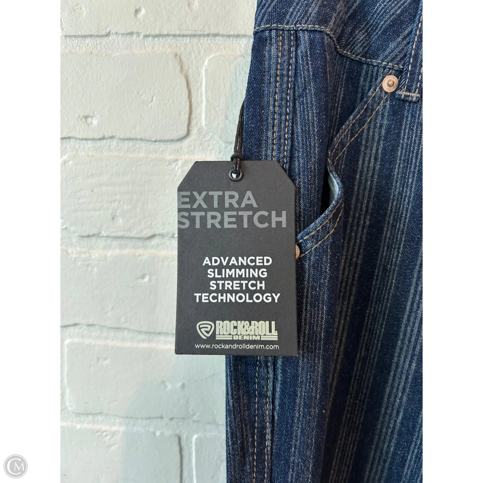 Jeans Straight By ROCK&ROLL In Blue Denim, Size: 6