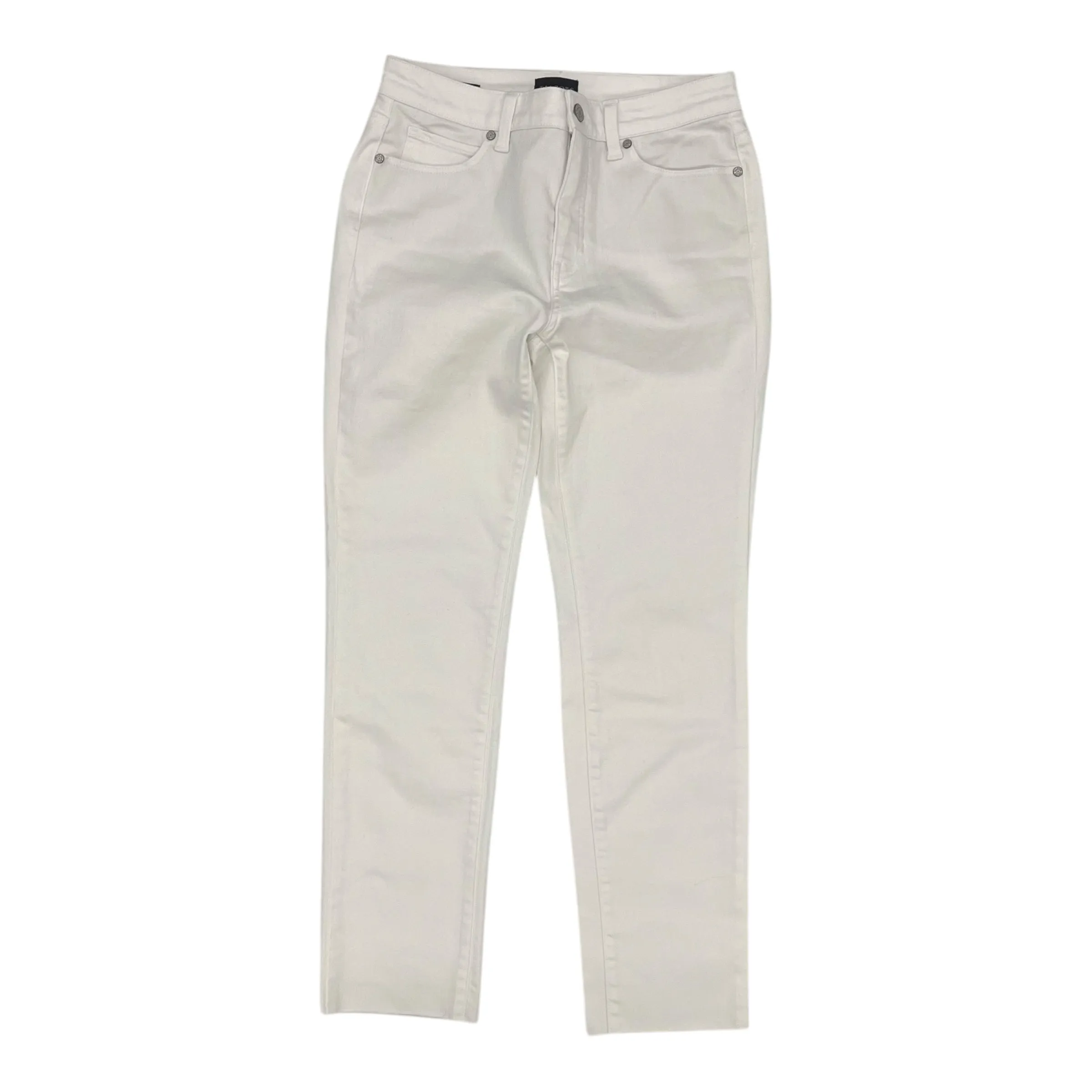 Jeans Straight By Talbots In White Denim, Size:2P