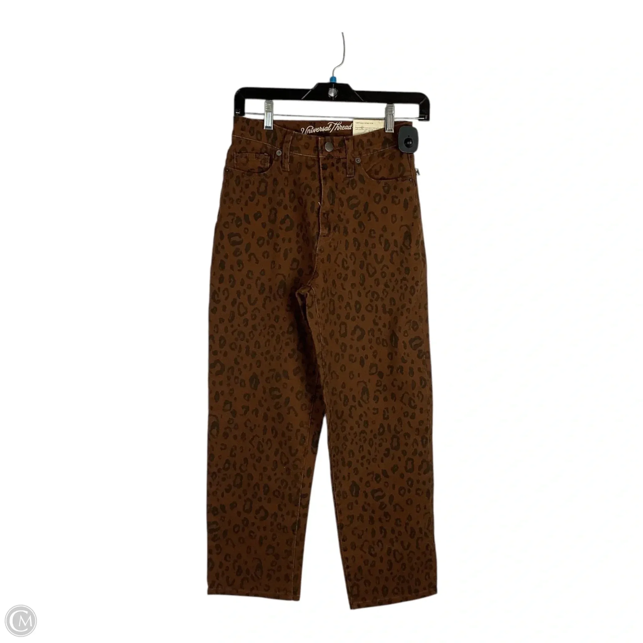 Jeans Straight By Universal Thread In Animal Print, Size: 0