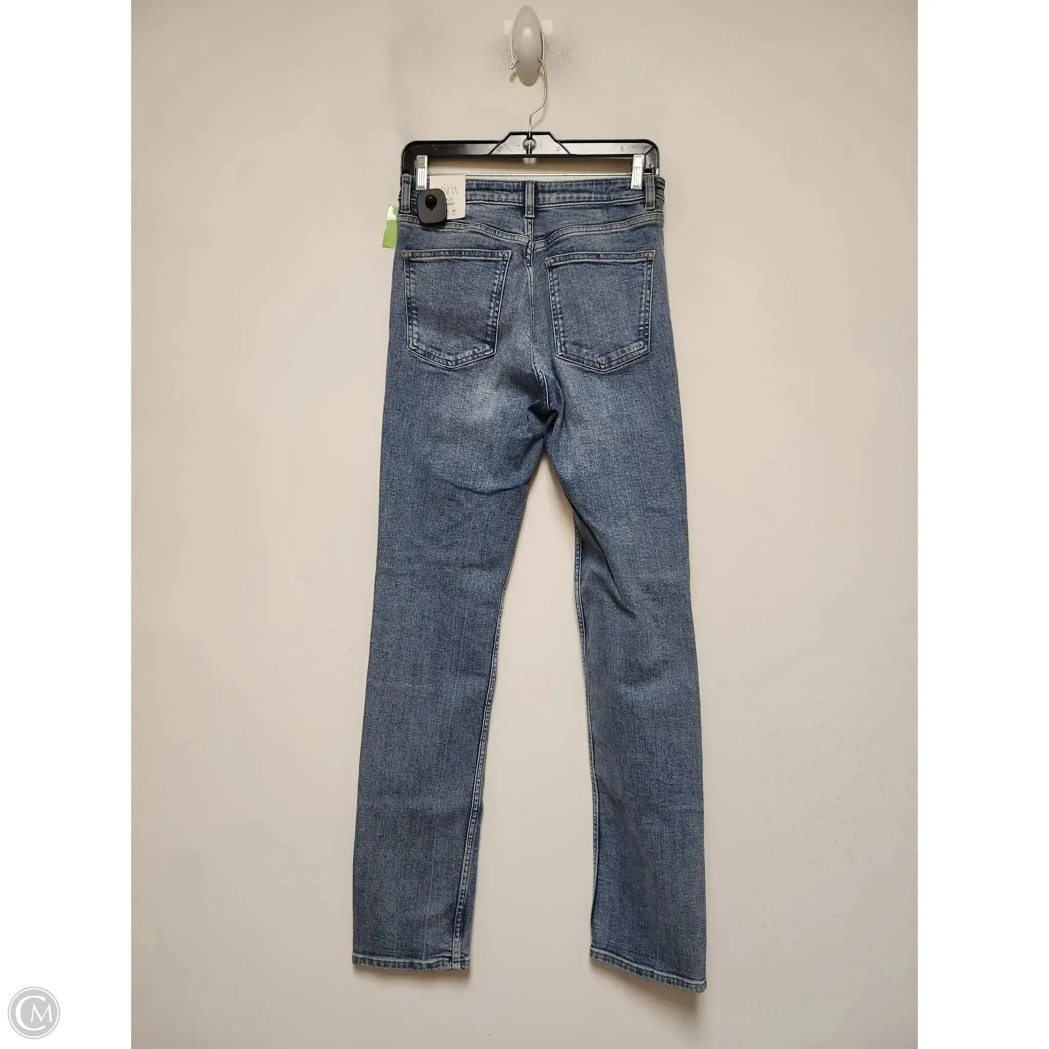 Jeans Straight By Zara In Blue Denim, Size: 6