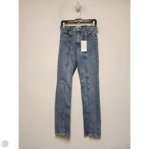 Jeans Straight By Zara In Blue Denim, Size: 6