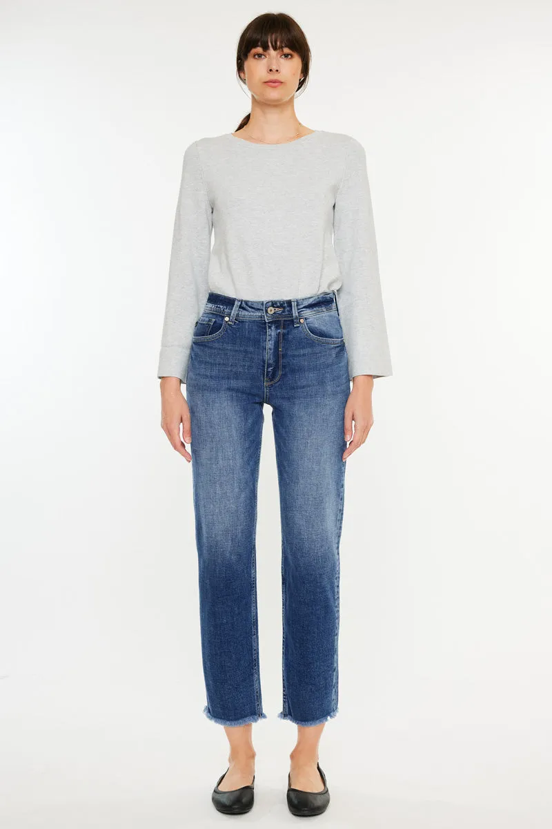 Nancy High Rise Slim Straight Leg Jeans