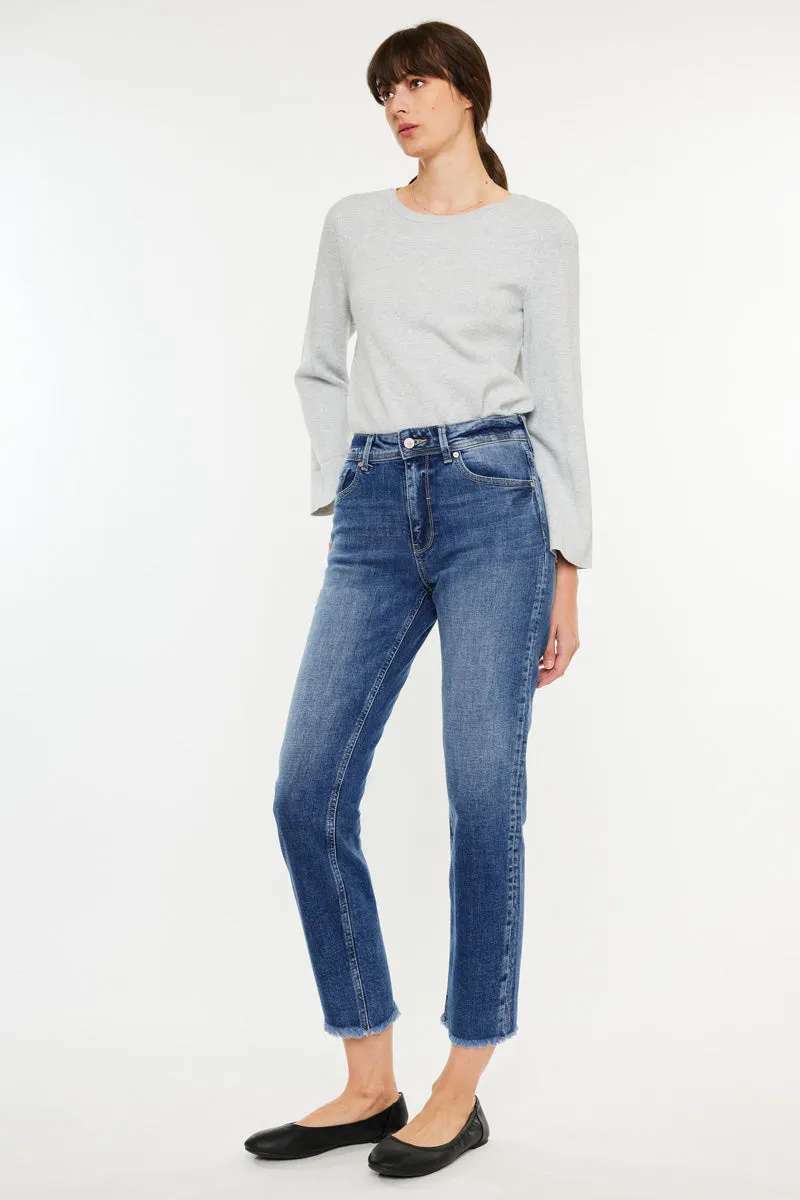 Nancy High Rise Slim Straight Leg Jeans