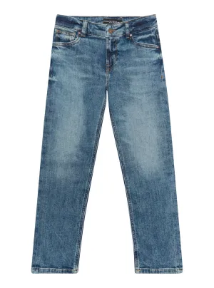 Pearl Blue Denim Straight Leg Jeans (2-7)