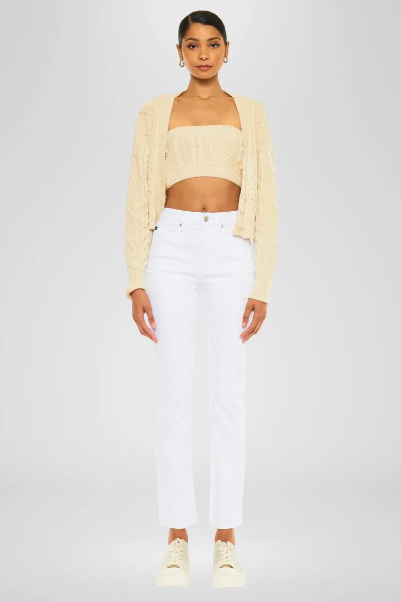 Piper High Rise Slim Straight Leg Jeans
