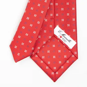RED SARTORIAL CLASSIC SILK TIE WITH SAN VALENTINO LABEL