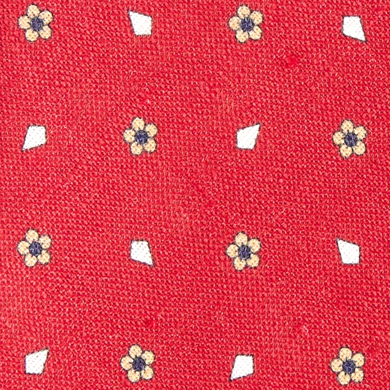 RED SARTORIAL COTTON AND SILK TIE