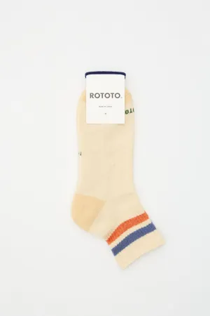 Retro Athletic Ankle Sock Blue/Orange